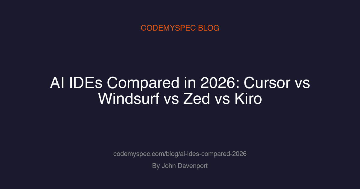 AI IDEs Compared in 2026: Cursor vs Windsurf vs Zed vs Kiro