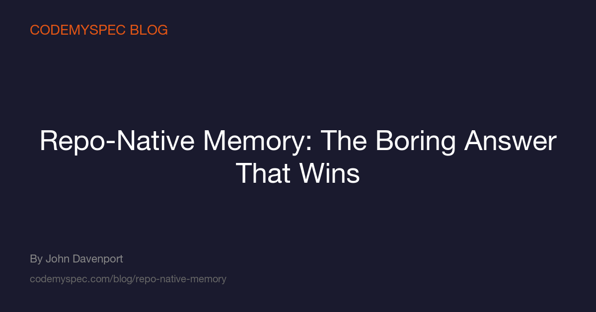 Repo-Native Memory: The Boring Answer That Wins