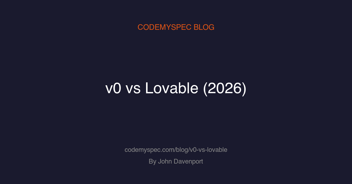 v0 vs Lovable: UI-First vs Full-Stack AI App Builder (2026)